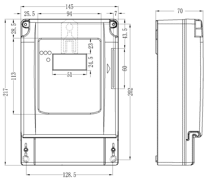 ic卡三相电表(插卡型)
